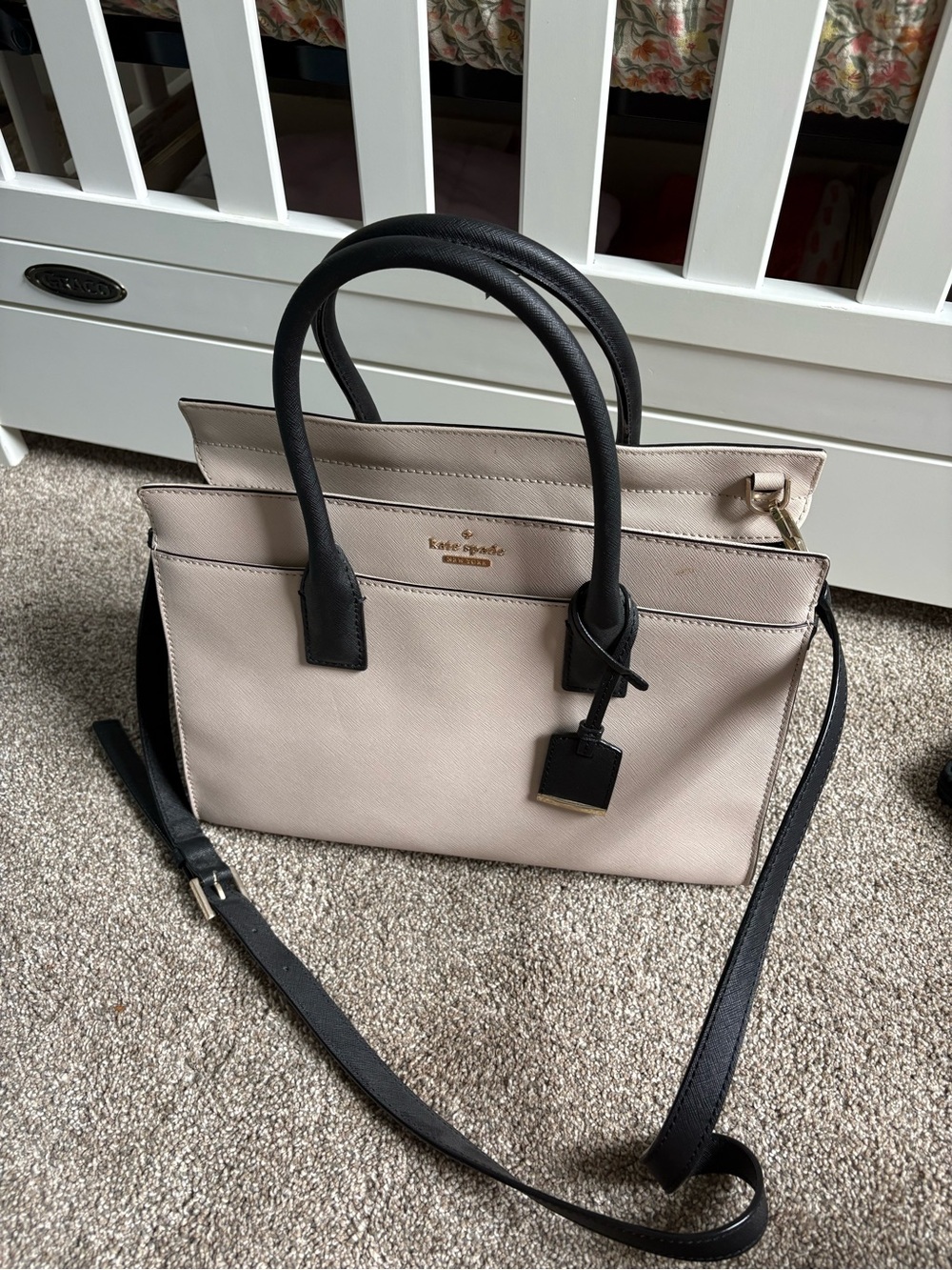 kate spade Two-Tone Leather Satchel - Blush & Black AND Vera Bradley Wallet